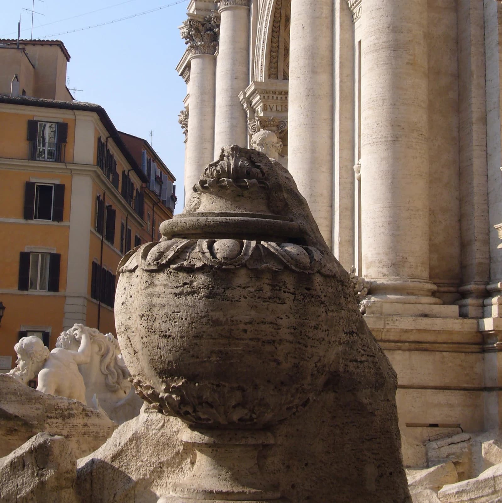 The Trevi Fountain in Rome and Nicola Salvi's spite vase