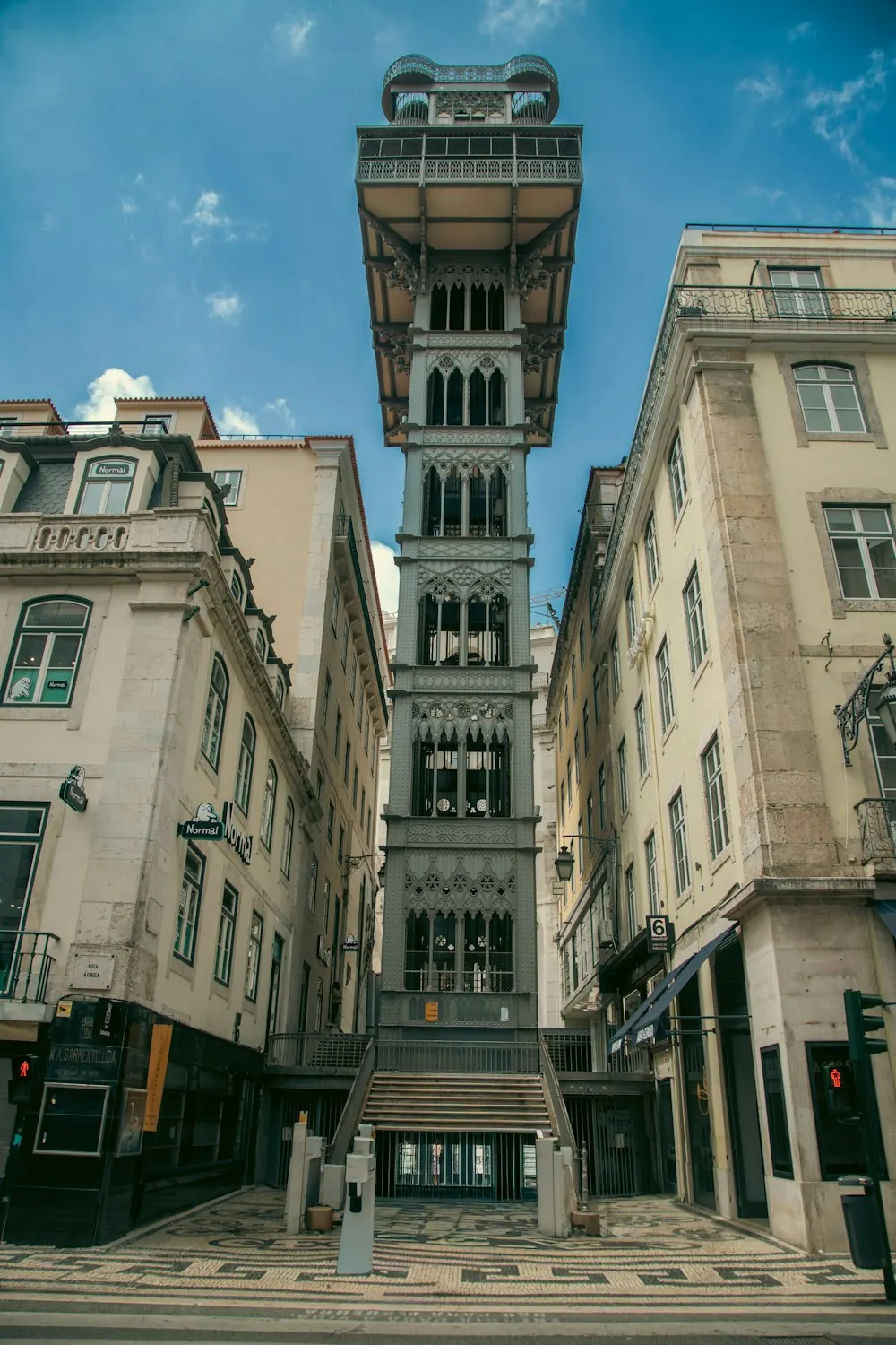 The Santa Justa Lift in Lisbon, seen through the Gemapix camera